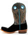 Image #3 - RANK 45® Men's Saloon Roughout Western Boots - Square Toe, Black, hi-res