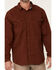 Image #3 - Hawx Men's Solid Mahogany Twill Snap Long Sleeve Work Shirt - Big, Mahogany, hi-res