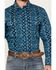Image #3 - Wrangler Men's Checotah Southwestern Striped Long Sleeve Pearl Snap Western Shirt, Blue, hi-res
