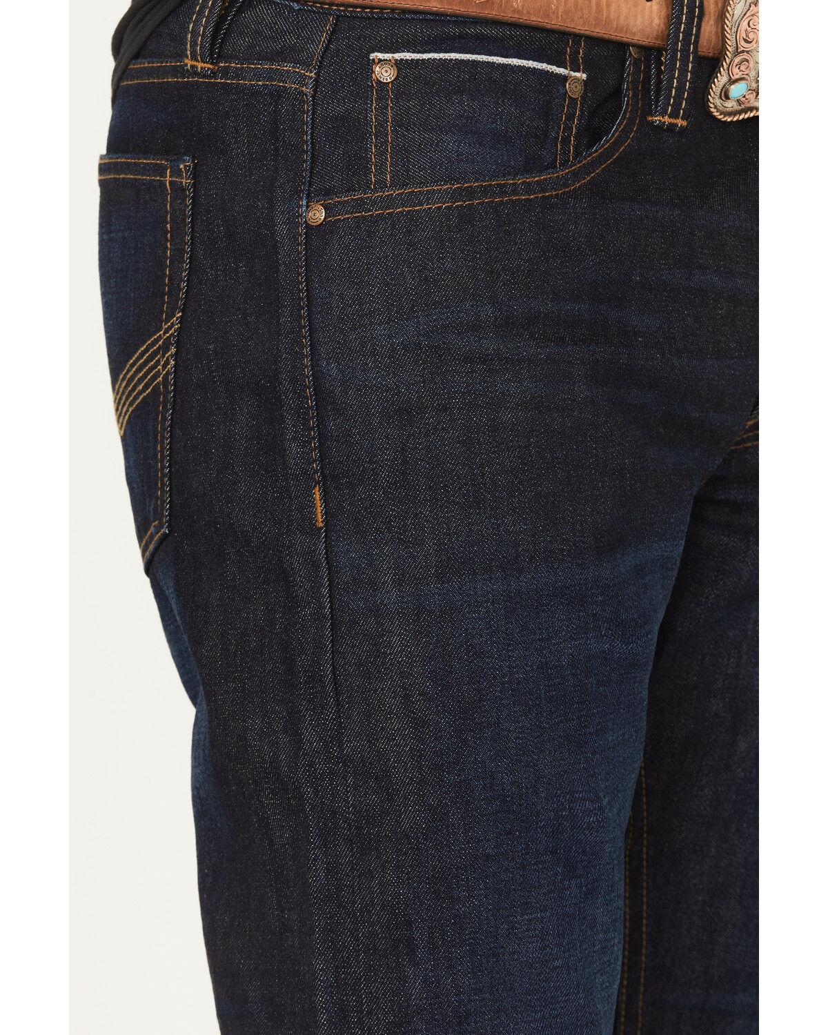 Image #2 - Cody James Men's Tucson Dark Wash Straight Selvedge Rigid Denim Jeans, Dark Wash, hi-res