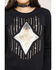 Ariat Women's Ace of Diamonds Shirt, Black, hi-res