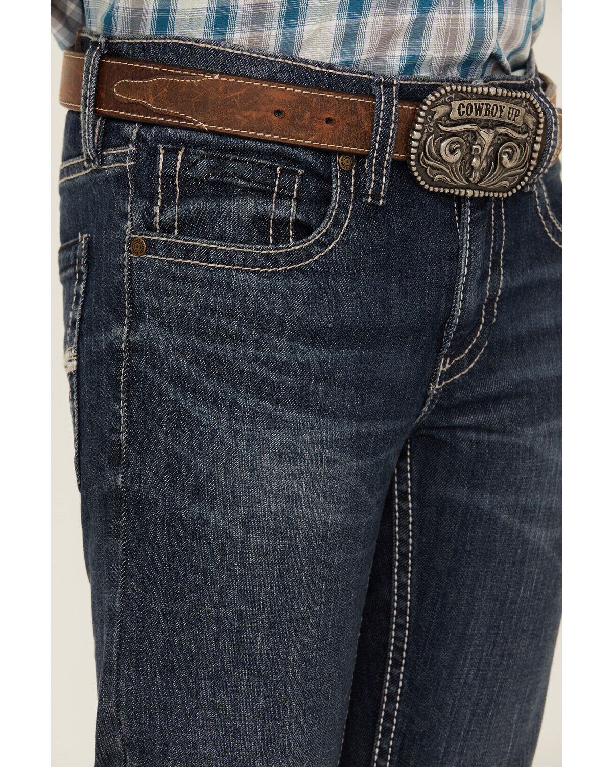 Image #2 - Cody James Boys' Balboa Slim Straight Stretch Denim Jeans, Dark Wash, hi-res