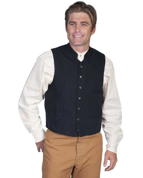Rangewear by Scully Standup Round Collar Vest, Black, hi-res