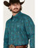 Image #2 - Roper Men's Amarillo Paisley Print Long Sleeve Snap Western Shirt, Turquoise, hi-res