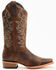 Image #2 - Shyanne Women's Cassidy Combo Western Boots - Square Toe , Brown, hi-res