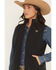 Image #2 - Ariat Women's Logo Concealed Carry Softshell Vest, Black, hi-res