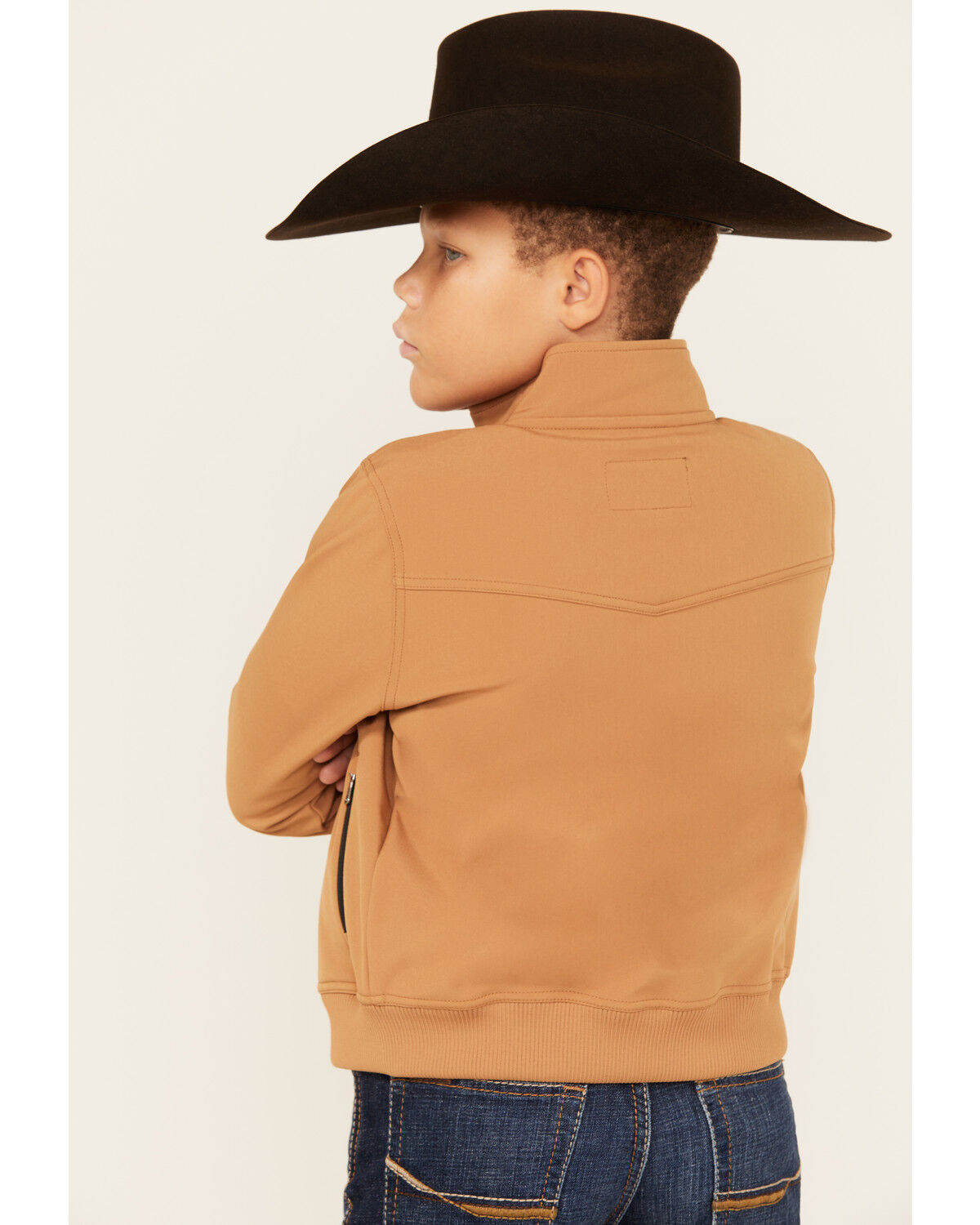 Image #4 - Cody James Boys' Coolville Softshell Bomber Jacket, Lt Brown, hi-res