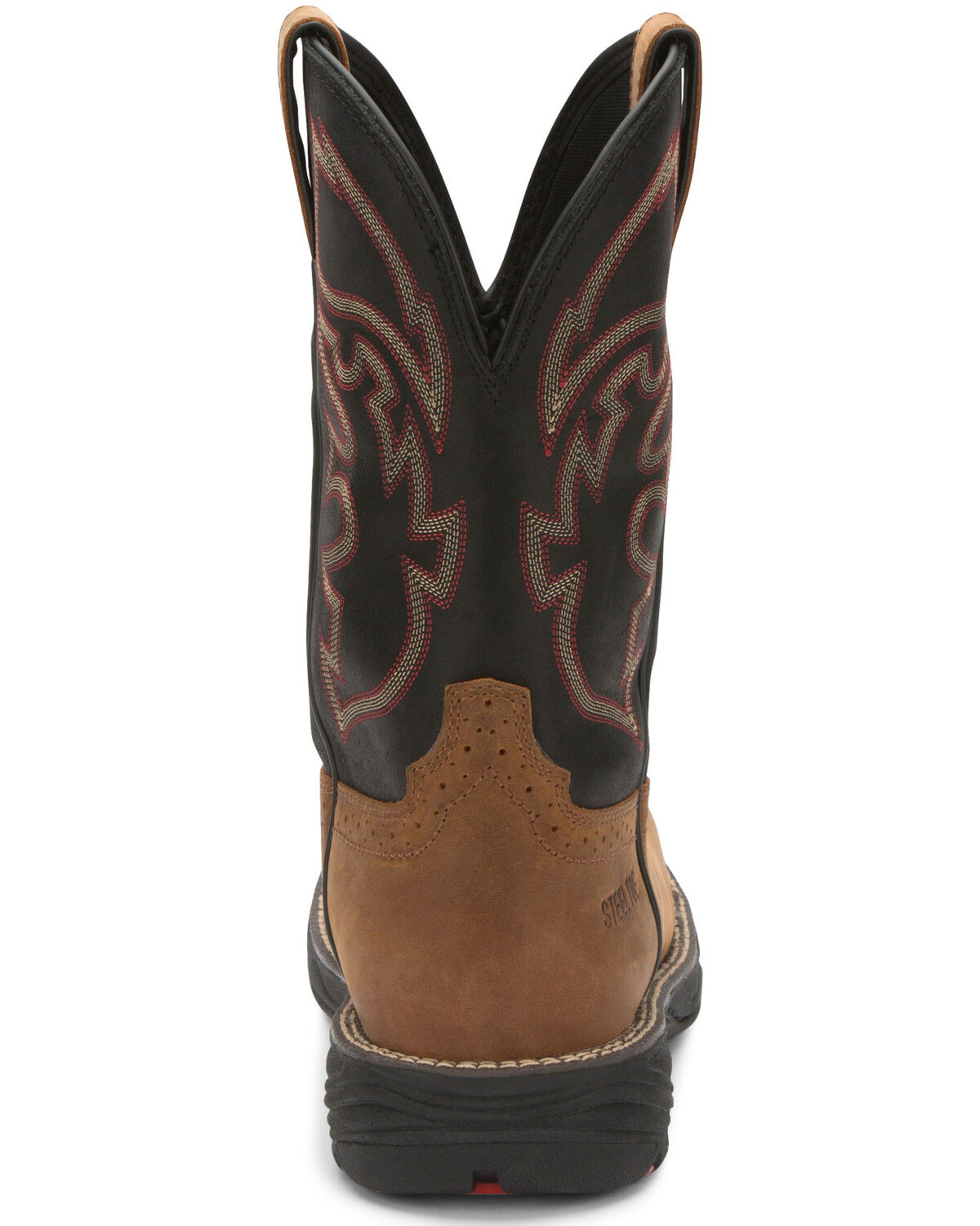 Image #4 - Justin Men's Stampede Rush Western Work Boots - Composite Toe, Brown, hi-res