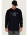 Image #1 - Hawx Men's FR Flag Logo Graphic Long Sleeve Work T-Shirt, Navy, hi-res