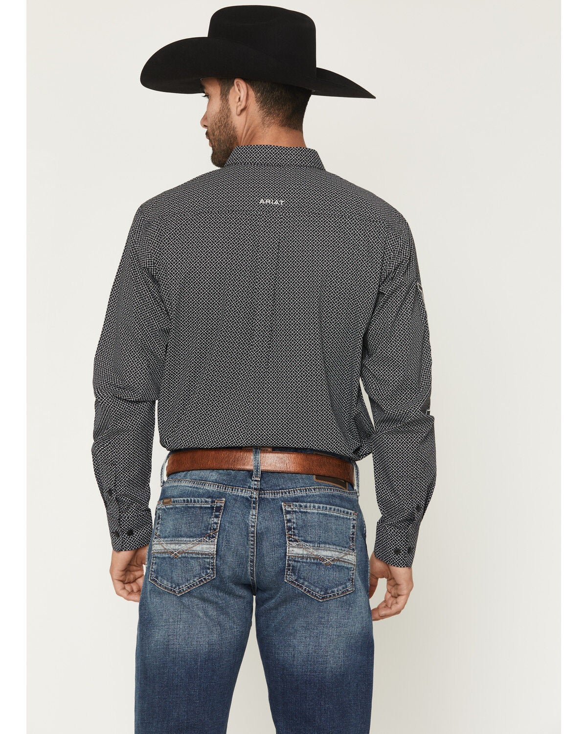 Image #4 - Ariat Men's Team Dariel Medallion Print Long Sleeve Button-Down Western Shirt, Black, hi-res