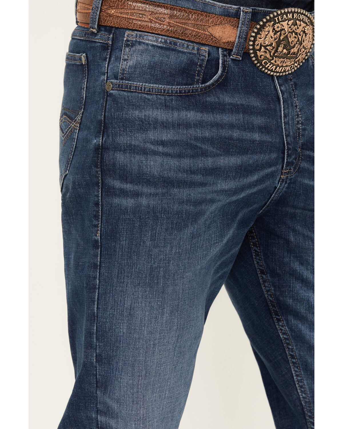 Image #2 - Wrangler 20X Men's Medium Wash Harper Slim Bootcut Stretch Denim Jeans - Tall, Medium Wash, hi-res