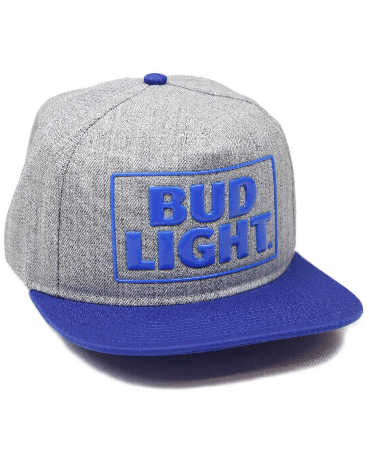 Image #1 - H Bar C Men's Bud Light Logo Ball Cap, Heather Grey, hi-res