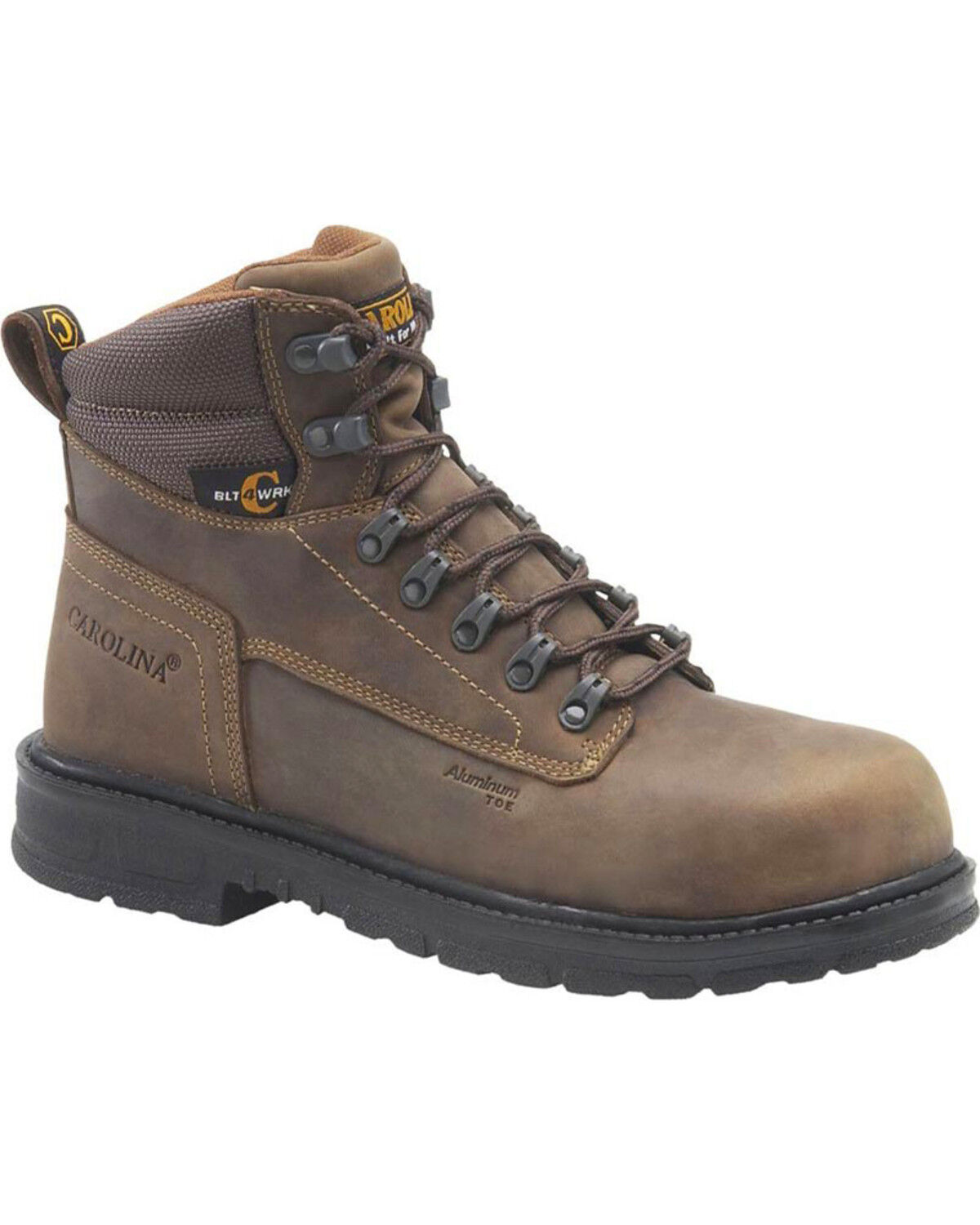 Image #1 - Carolina Men's 6" ESD Work Boots - Alloy Toe, Brown, hi-res