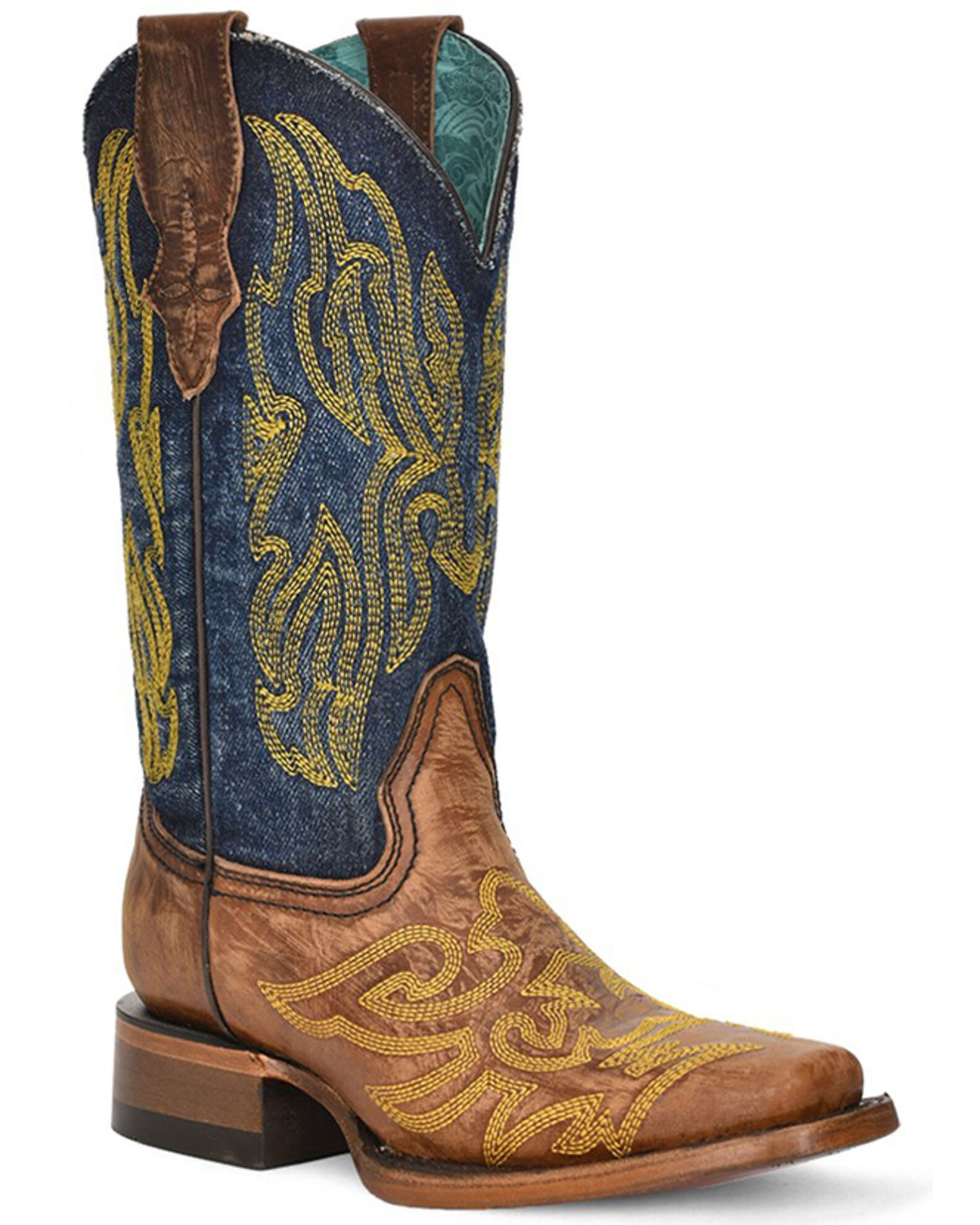 Women's denim cheap western boots