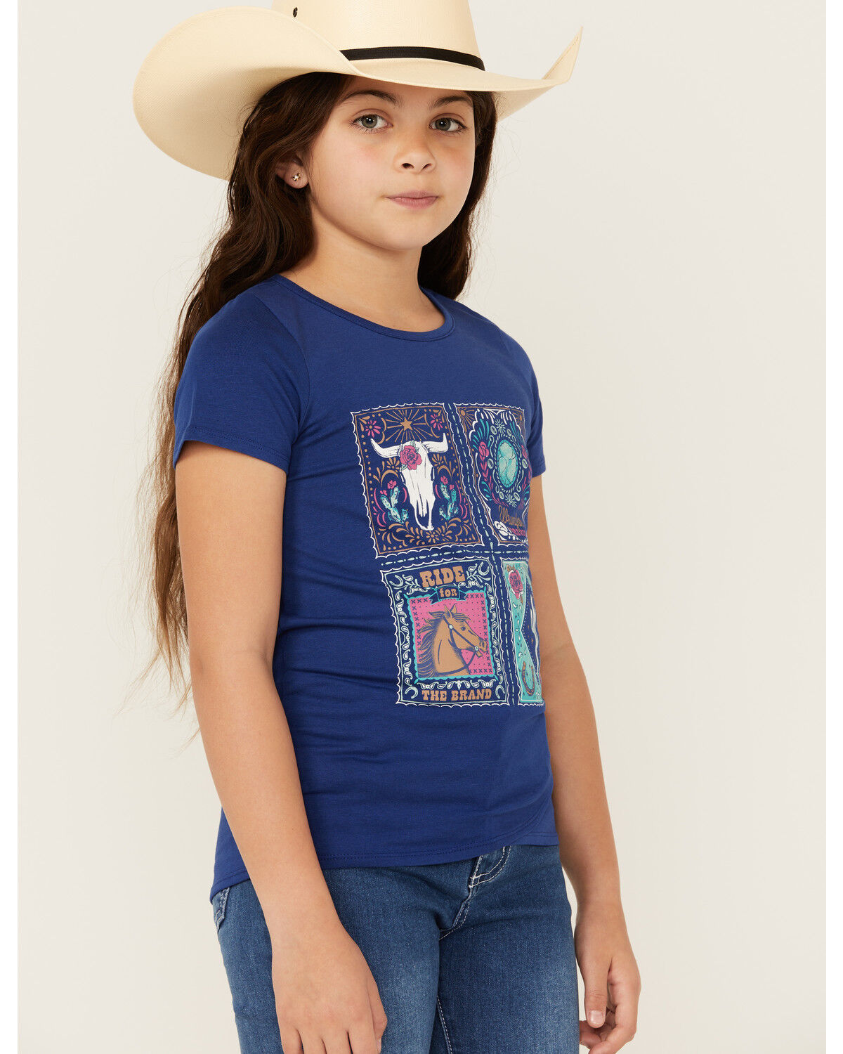 Image #2 - Wrangler Girls' Western Tiles Short Sleeve Graphic Tee, , hi-res