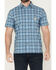 Image #3 - Carhartt Men's Force Sun Defender™ Relaxed Fit Lightweight Plaid Print Short Sleeve Button-Down Work Shirt, Blue, hi-res