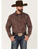 Image #1 - Cody James Men's Conquistador Paisley Print Long Sleeve Snap Western Shirt , Red, hi-res
