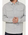 Image #3 - Brothers and Sons Men's Small Plaid Long Sleeve Button Down Western Shirt, Light Grey, hi-res