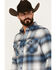Image #2 - Pendleton Men's Burnside Plaid Print Long Sleeve Button-Down Western Shirt, Blue, hi-res