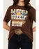 Image #3 - Shyanne Women's Ranchin' Workin' Ridin' Short Sleeve Graphic Tee, Dark Brown, hi-res
