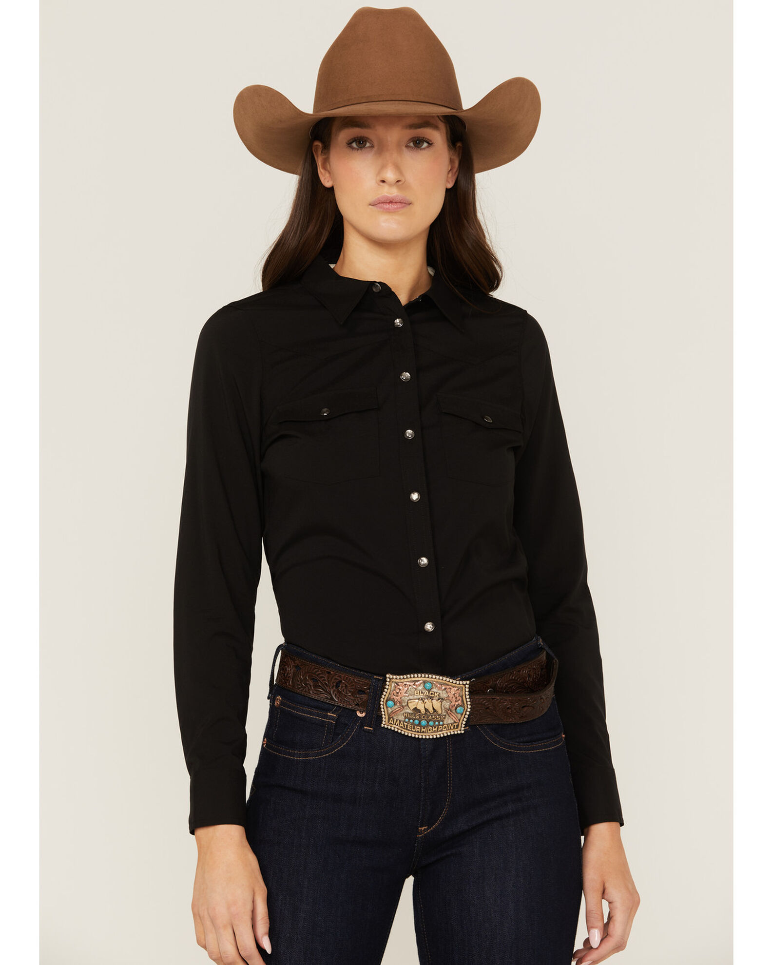 Black western shop shirt womens