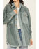 Image #3 - Cleo + Wolf Women's Oversized French Terry Shacket, Steel Blue, hi-res