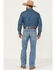 Image #3 - Cinch Men's Carter 2.0 Light Wash Relaxed Bootcut Performance Stretch Denim Jeans, Light Wash, hi-res