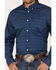 Image #3 - Cody James Men's 2nd Round Geo Print Long Sleeve Button-Down Western Shirt, Dark Blue, hi-res
