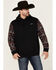 Image #1 - Hooey Men's Legendary Southwestern Sleeve Block Hooded Sweatshirt, Black, hi-res