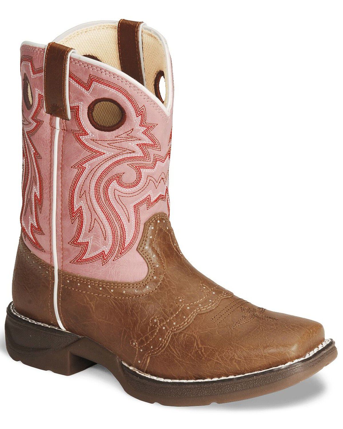 Durango Girls' Western Boots - Square Toe, Tan, hi-res