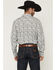 Image #4 - Gibson Trading Co Men's Bone Ridge Paisley Print Long Sleeve Snap Western Shirt - Tall, Ivory, hi-res
