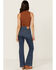 Image #3 - Levi's Women's Explore The Unknown Dark Wash High Rise 726 Straight Stretch Denim Jeans, Dark Wash, hi-res