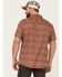 Image #4 - North River Men's Cozy Cotton Small Plaid Short Sleeve Button-Down Western Shirt , Red, hi-res