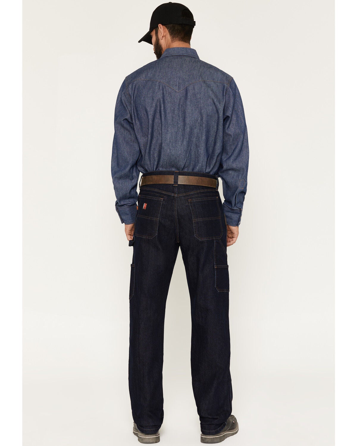 Image #3 - Wrangler RIGGS Men's Relaxed Fit Stretch Carpenter Work Jeans, Dark Wash, hi-res