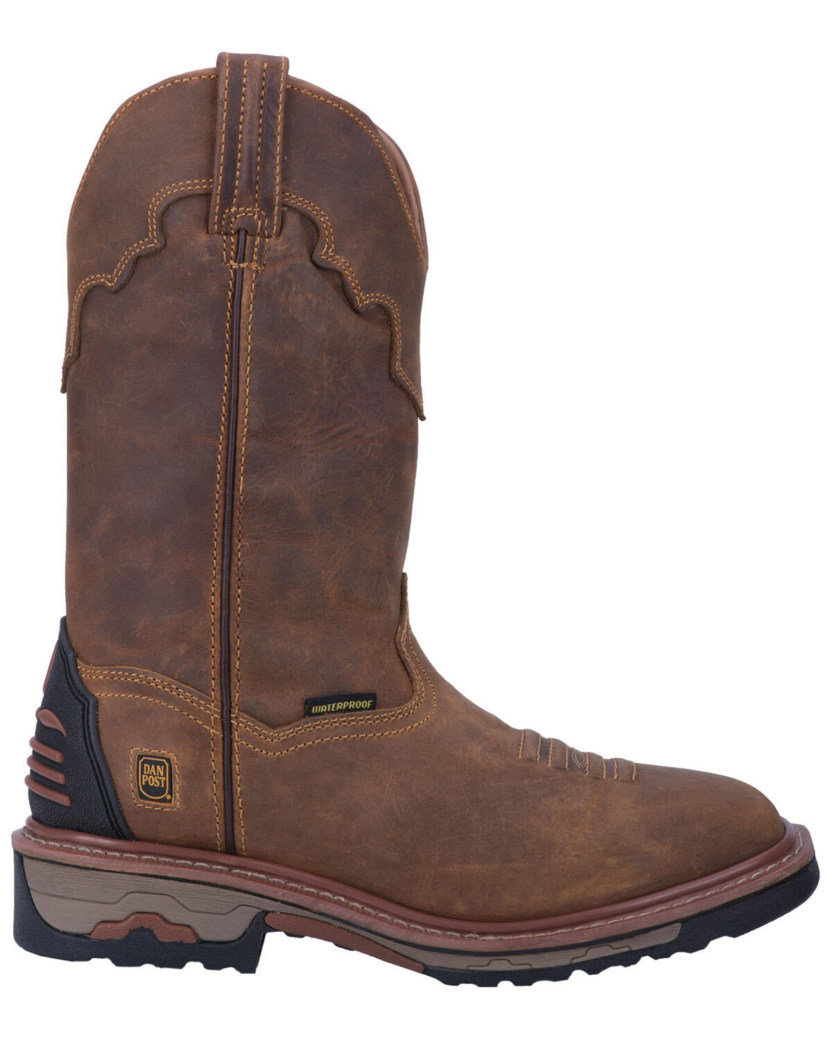 Image #3 - Dan Post Men's Blayde Waterproof Wellington Work Boots - Steel Toe, Saddle Tan, hi-res