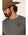 Cowboy Up Men's Open Range Short Sleeve Graphic T-Shirt, Grey, hi-res