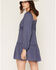 Image #4 - Ash & Violet Women's Solid Long Sleeve Mini Dress, Navy, hi-res