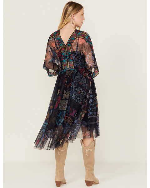 Image #4 - Johnny Was Women's Embroidered Mesh Midi Dress, , hi-res
