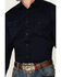 Image #3 - Blue Ranchwear Men's Rustler Solid Twill Long Sleeve Snap Stretch Western Work Shirt, Navy, hi-res