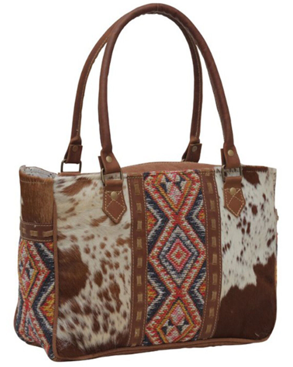 Image #2 - Myra Bag Women's Cowhide Embroidery Tote, Multi, hi-res