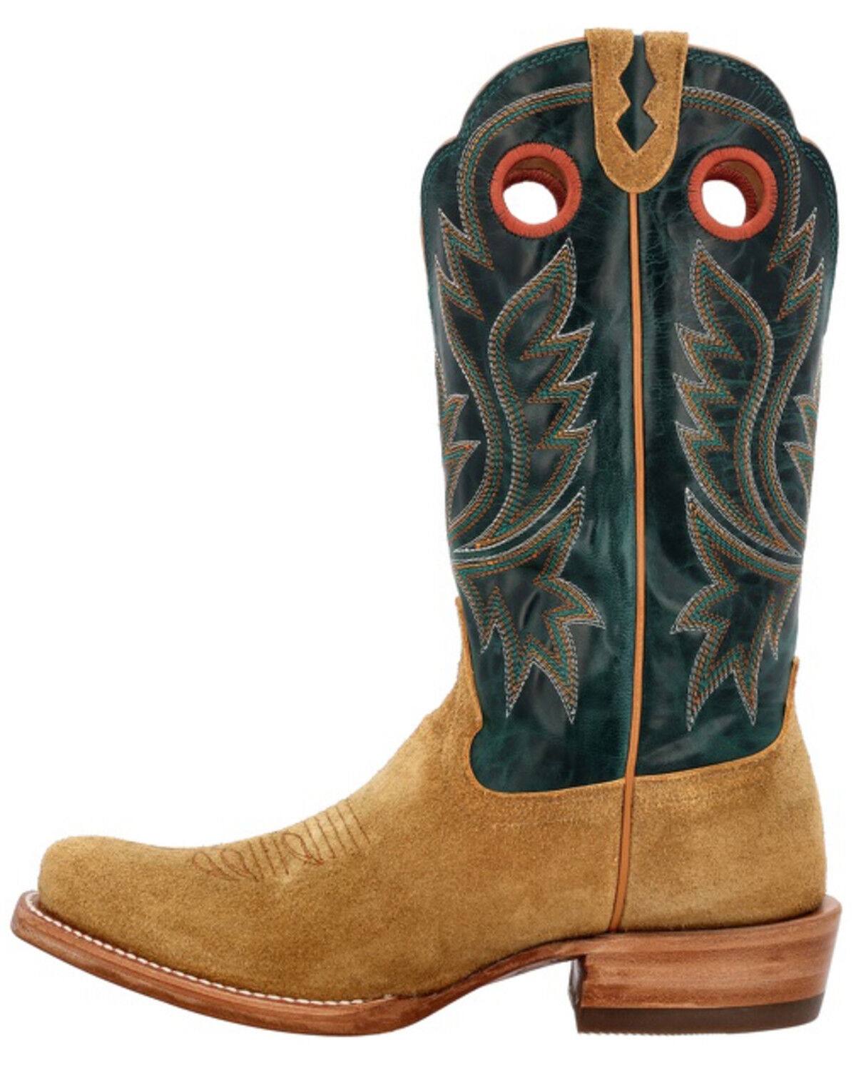 Image #3 - Durango Men's PRCA Collection Roughout Western Boots - Square Toe, Multi, hi-res