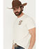 Image #3 - Rock & Roll Denim Men's Longhorn Skull Short Sleeve Graphic T-Shirt, Natural, hi-res
