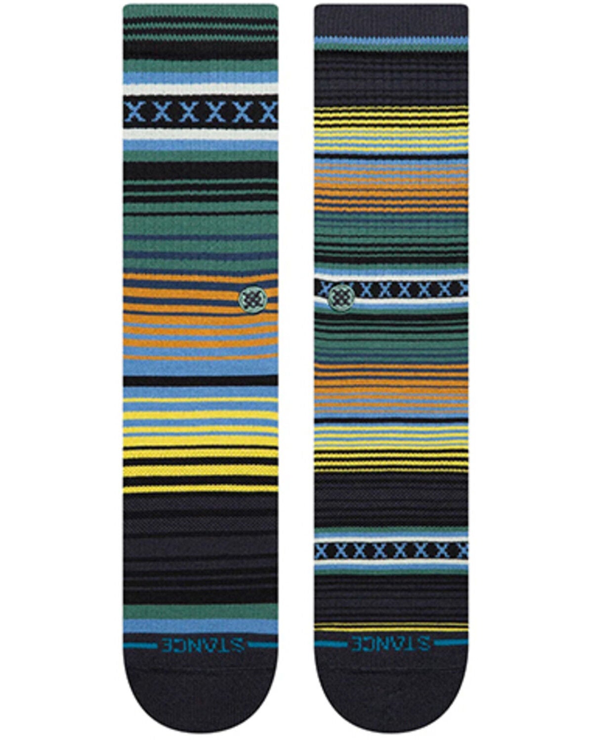 Image #2 - Stance Men's Curren Crew St Socks, Dark Teal, hi-res