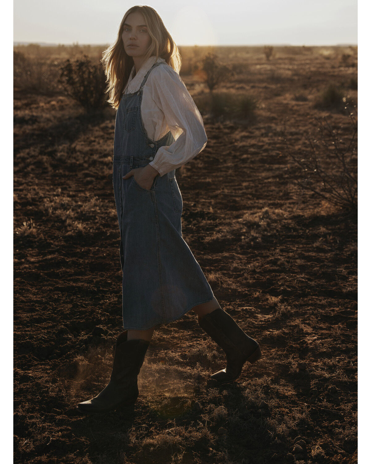 Image #1 - Levi's Women's Tico Jumper Denim Midi Dress, Light Wash, hi-res