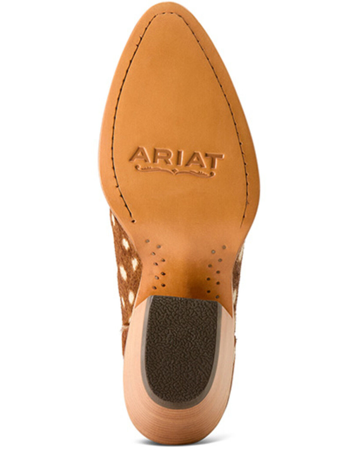 Image #5 - Ariat Women's Shiloh Hairon Deer Print Booties - Round Toe, Brown, hi-res