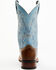 Image #5 - Laredo Women's Darla Embroidered Burnished Leather Western Performance Boots - Broad Square Toe, Light Blue, hi-res
