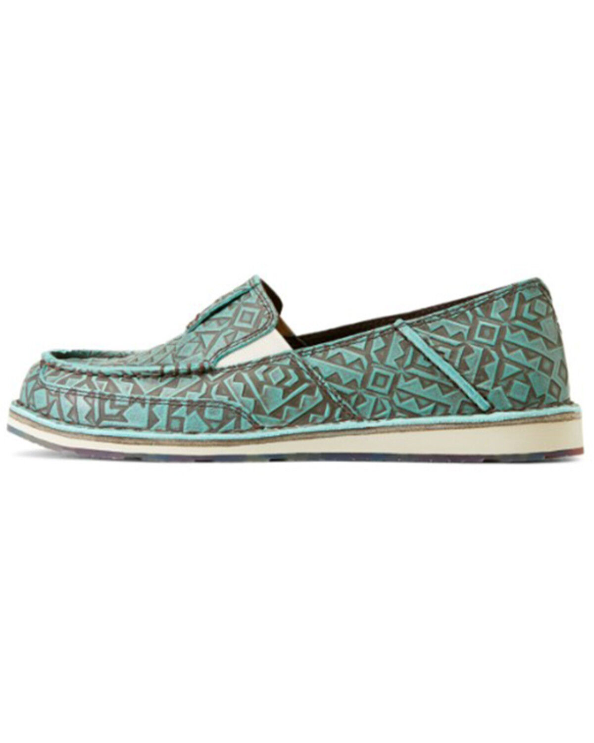 Image #2 - Ariat Women's Embossed Cruiser Casual Shoes - Moc Toe, Blue, hi-res