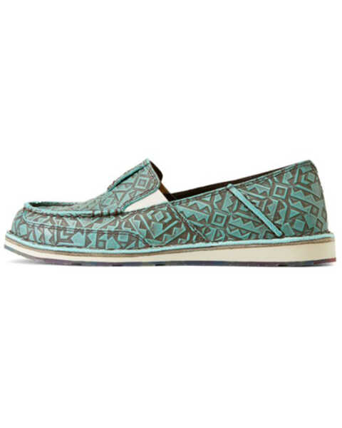 Image #2 - Ariat Women's Embossed Cruiser Casual Shoes - Moc Toe , Blue, hi-res