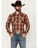 Image #1 - Pendleton Men's Frontier Plaid Print Long Sleeve Snap Western Shirt, Red, hi-res