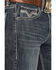Image #2 - Rock & Roll Denim Men's Dark Wash Tapered Bootcut Stretch Denim Jeans, Dark Wash, hi-res